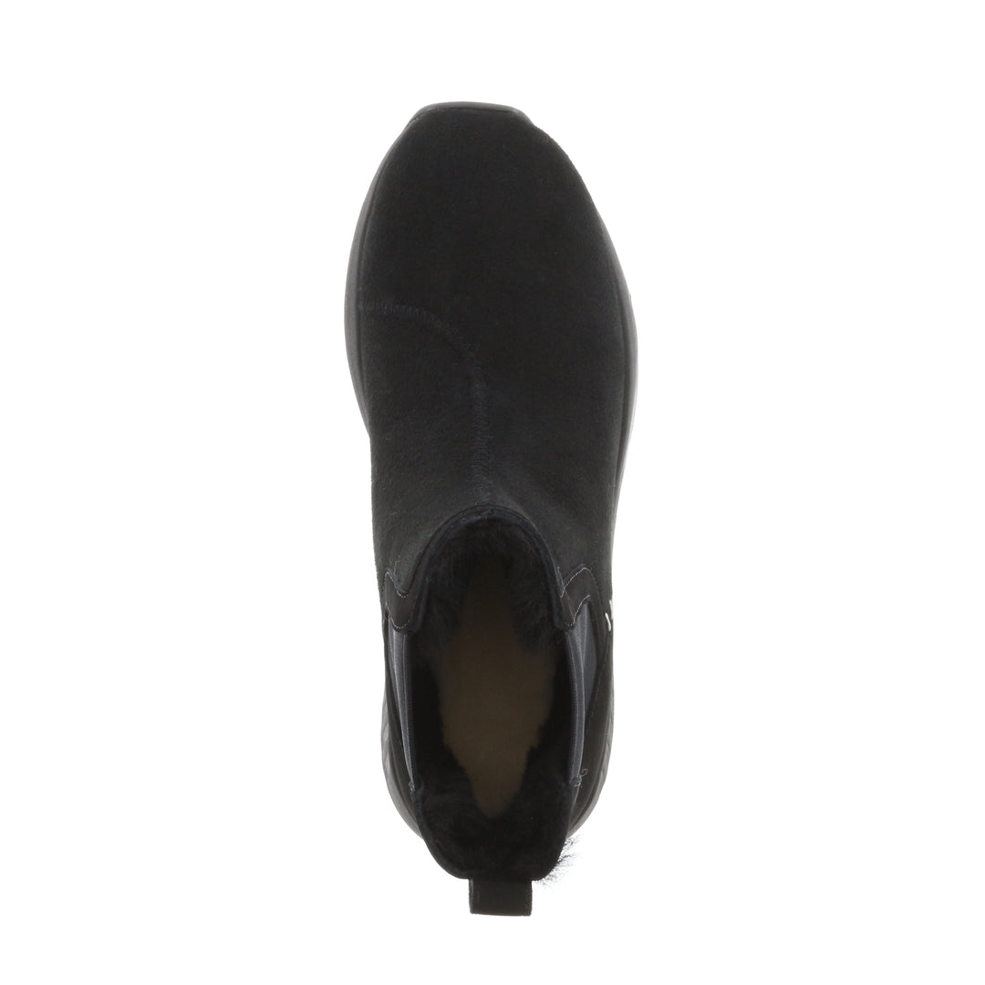 Merino Schuhe Chelsea Damen Classic, schwarze Sohle, schwarz