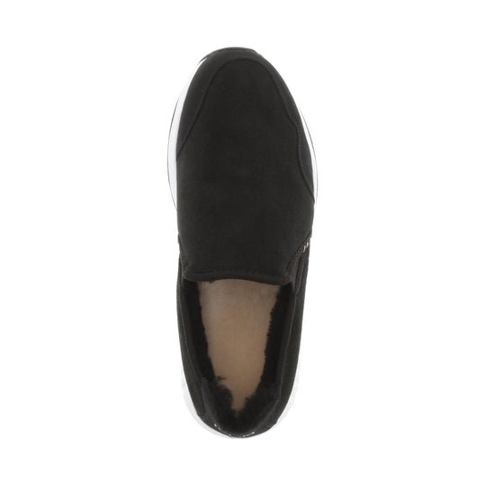 Merino Schuhe Slip On Sneaker Damen Classic, schwarz