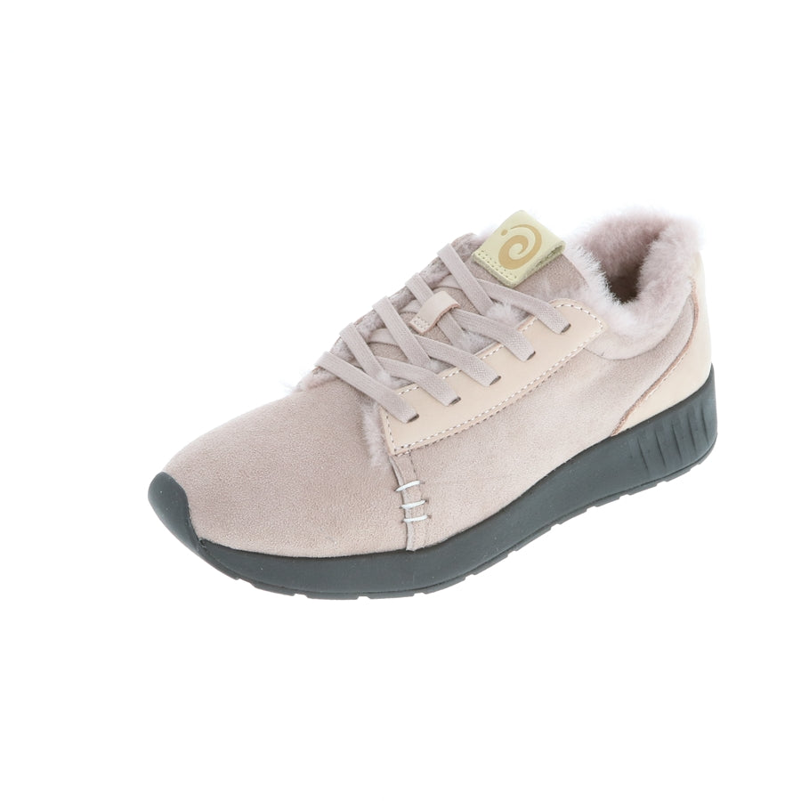 Merino Sneaker Damen Classic, schwarze Sohle, rosa