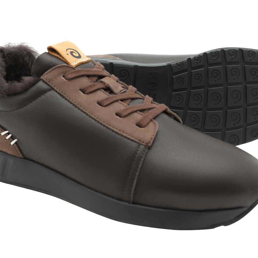 Merino Classic Low Herren, Leder