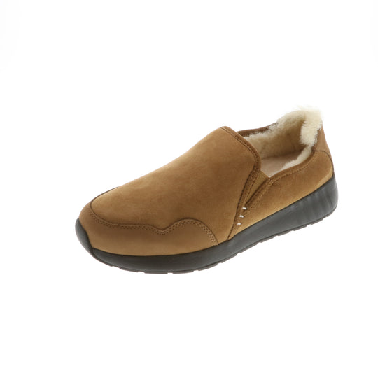 Merino Schuhe Slip On Sneaker Damen Classic, schwarze Sohle, chestnut