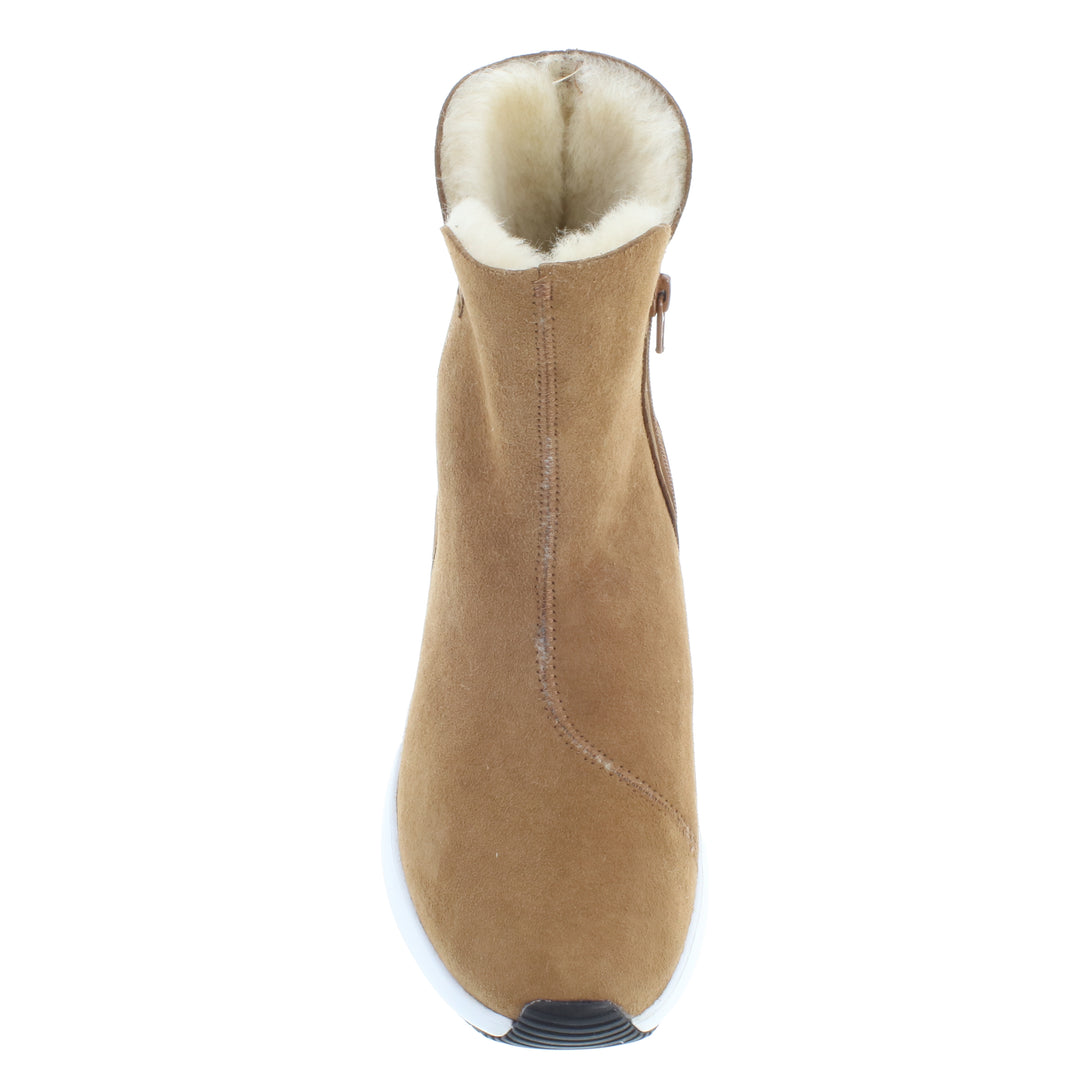 Merino Boots Zipper Damen Classic - chestnut