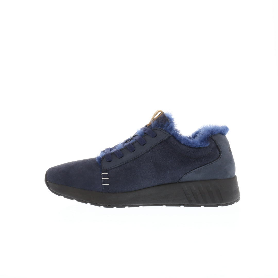 Merino Sneaker Herren Classic, schwarze Sohle, blau