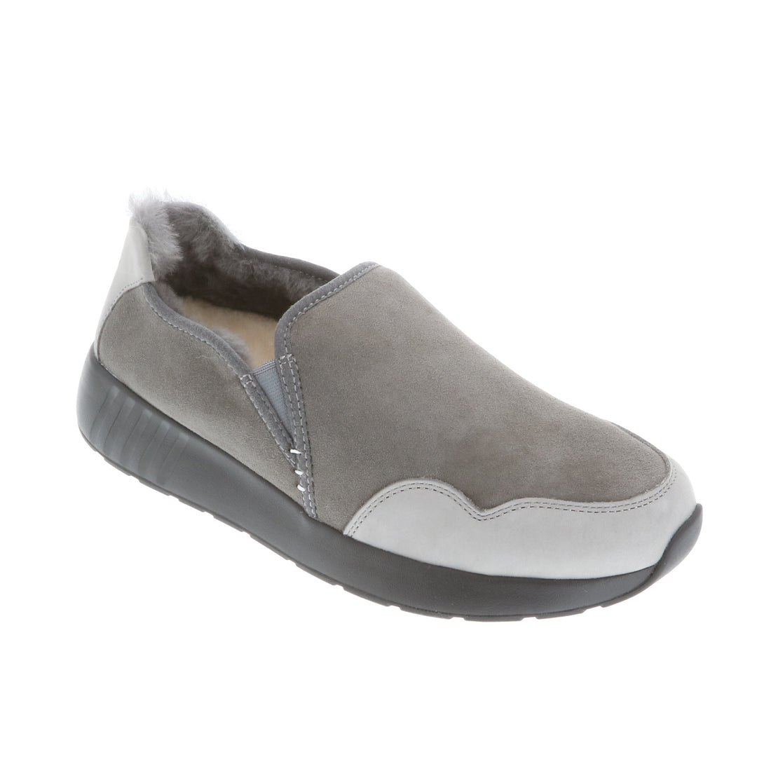Merino Slip On, schwarze Sohle