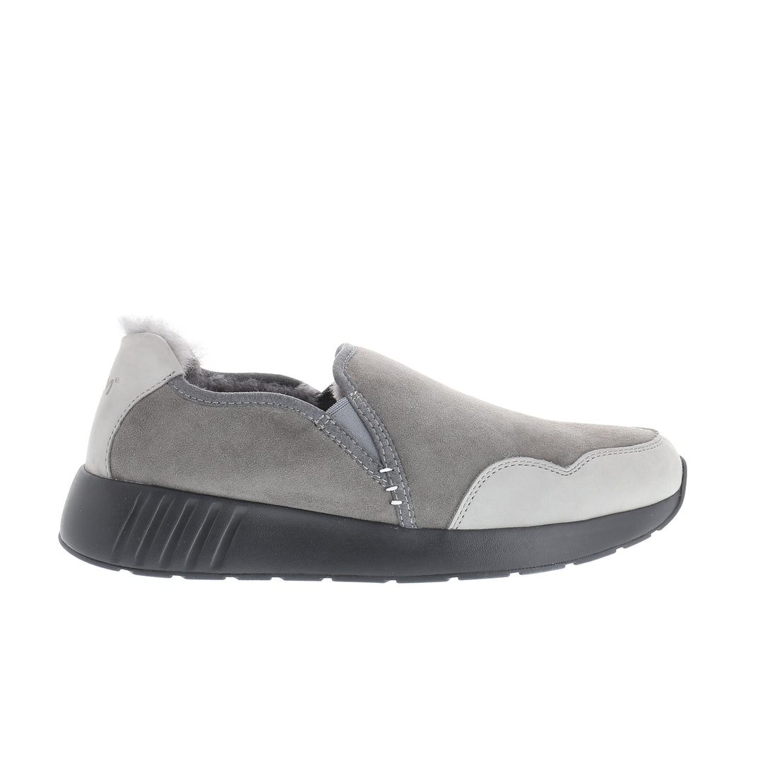 Merino Slip On, schwarze Sohle