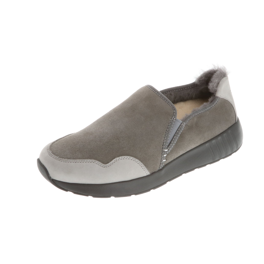 Merino Slip On, schwarze Sohle