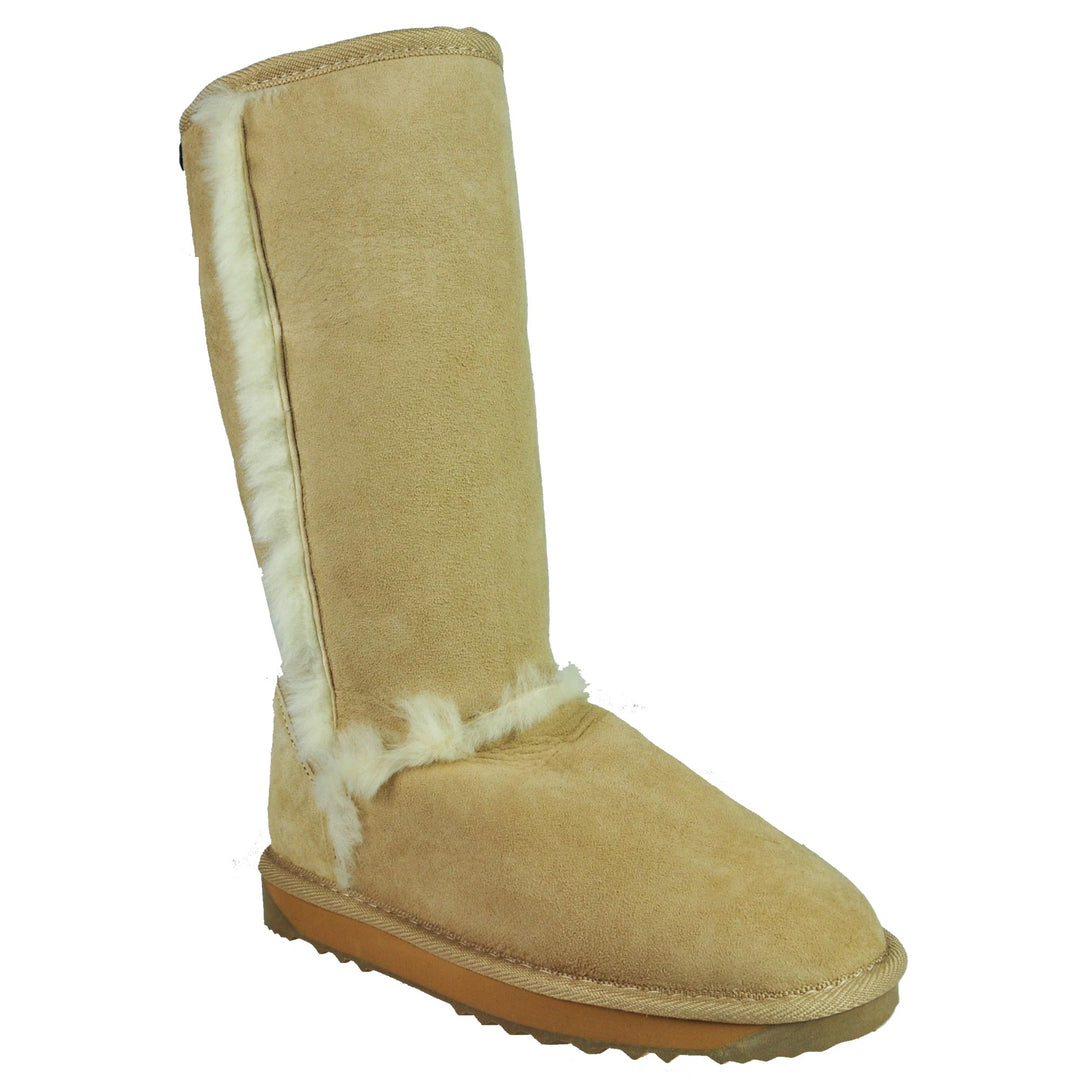 BMO - Merino Lammfell Boots Erwachsene Deluxe Wooly - Sand